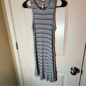 Blu Pepper Ribbed Striped Dress